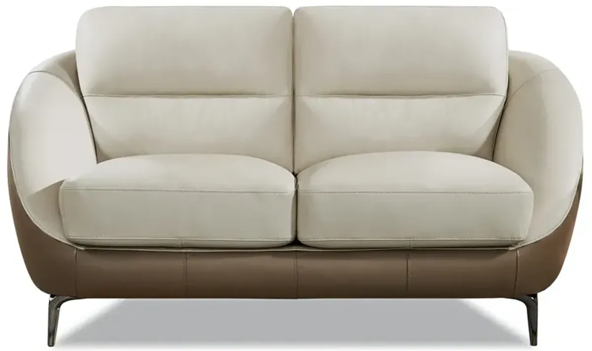 Makena Top Grain Leather Loveseat