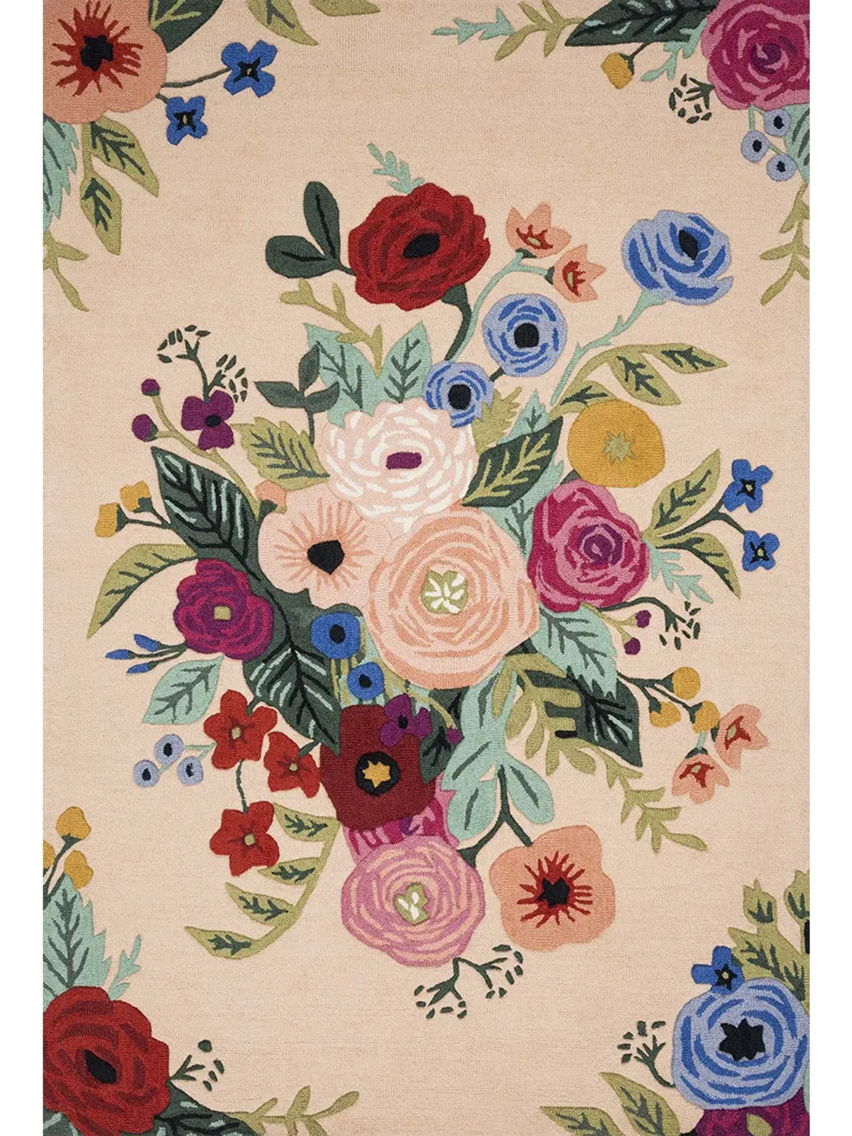 Les Fleurs LES03 Blush/Multi 5' x 7'6" Rug