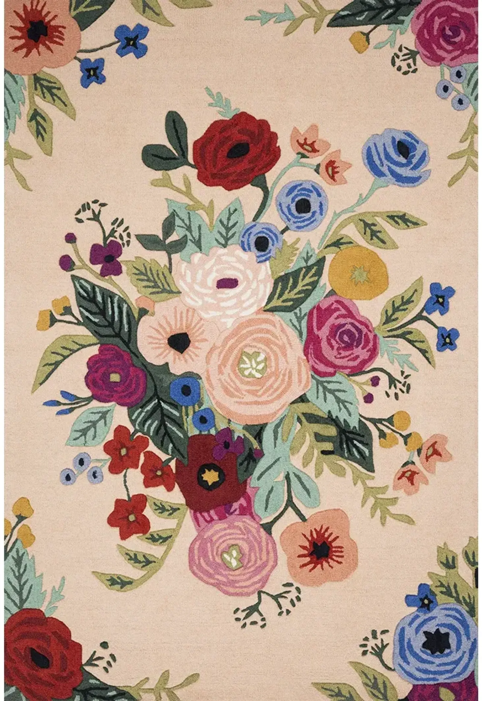 Les Fleurs LES03 Blush/Multi 5' x 7'6" Rug