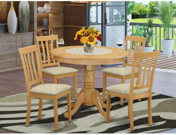 5 Pc Kitchen nook Dining set-small Kitchen Table and 4 Dining Chairs