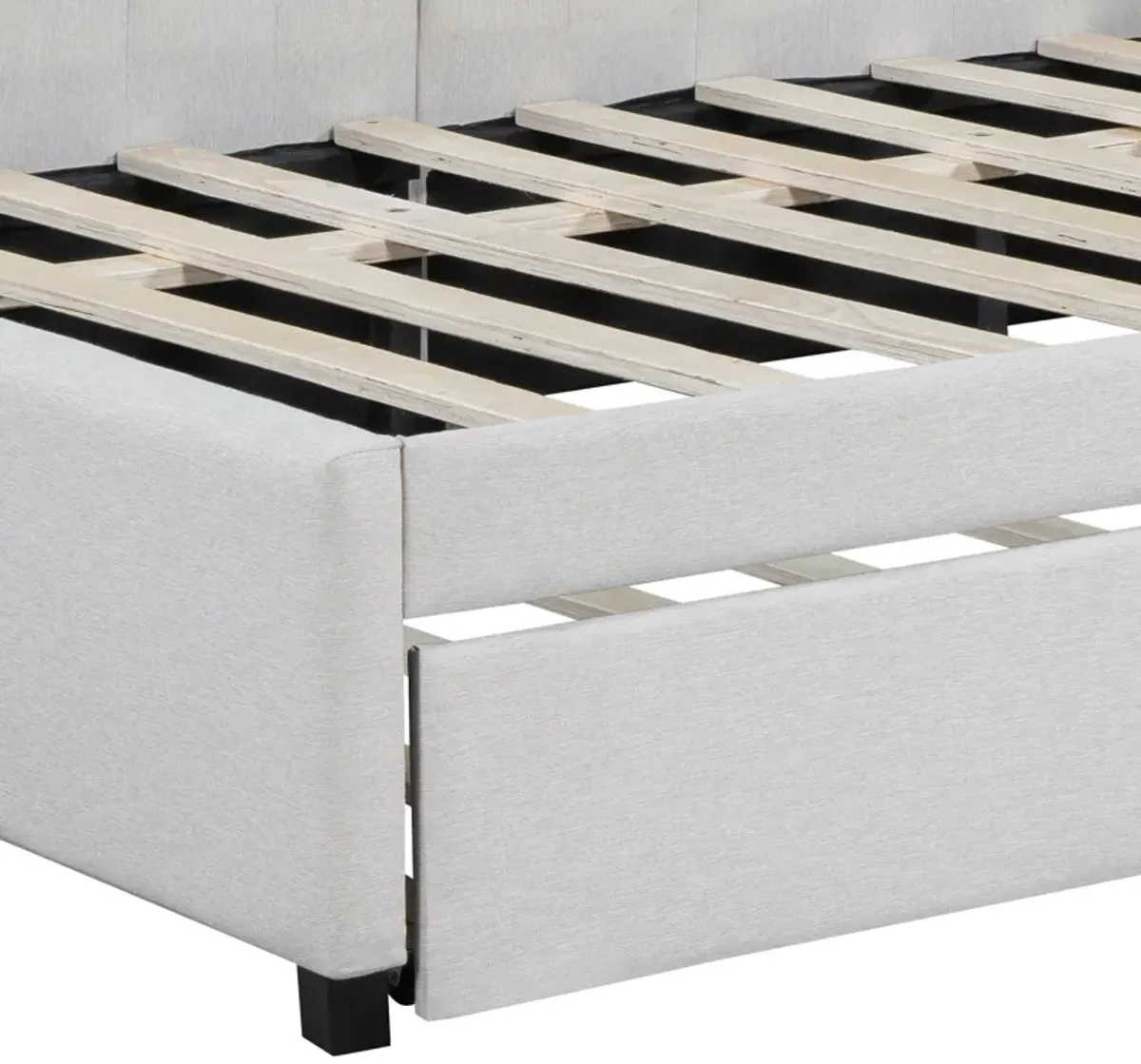 Merax Upholstered Daybed Bed Frame with Trundle