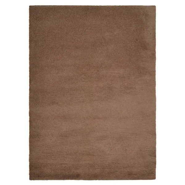 RUGSOTIC CARPETS HAND KNOTTED LOOM WOOL ECO-FRIENDLY AREA RUGS  - 9'x12', Rectangle, Camel Color, Solid Plain Design, High Pile Handmade Anti Skid Area Rugs for Living Room, Bed Room (L00111)