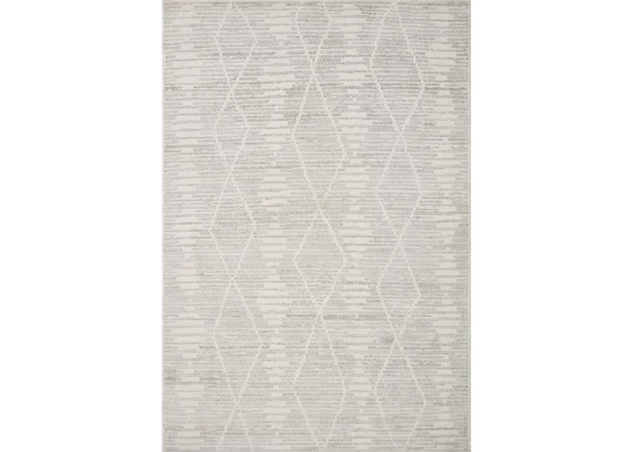 Kamala KAM02 Ivory/Silver 5'3" x 7'9" Rug