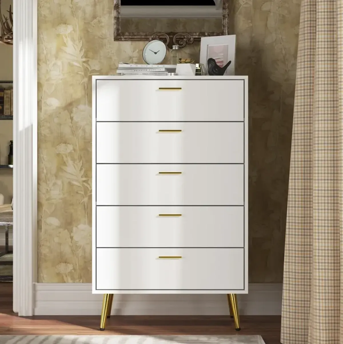 27.4'' W 5-Drawer  Chest for Bedroom And Living room