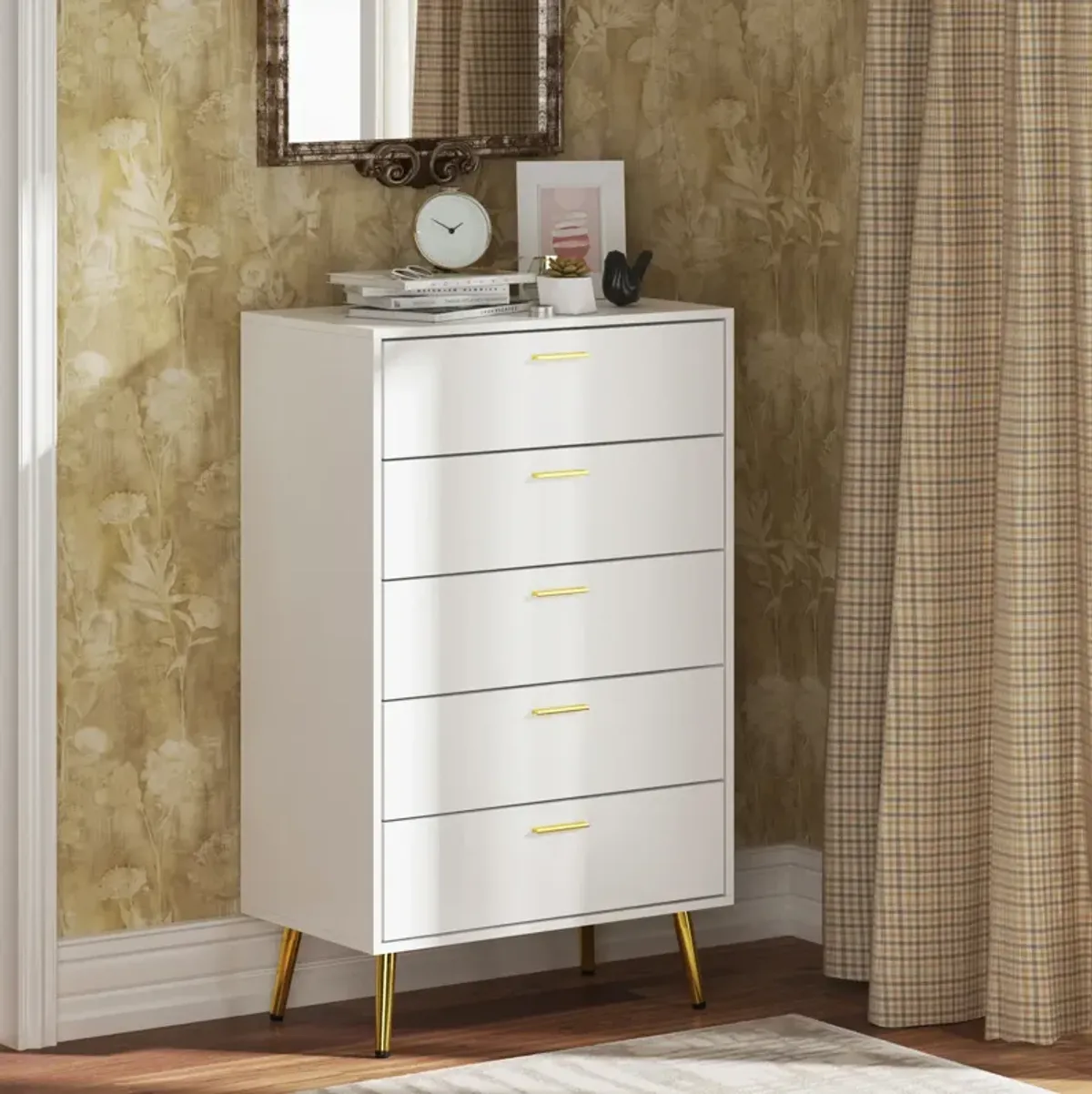 27.4'' W 5-Drawer  Chest for Bedroom And Living room