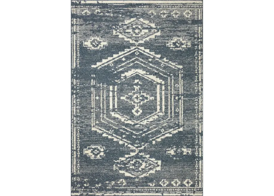 Gigi Denim/Ivory 7'10" x 10' Area Rug by Magnolia Home by Joanna Gaines x Loloi