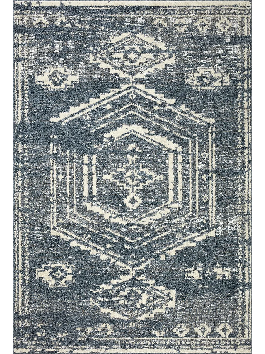 Gigi Denim/Ivory 7'10" x 10' Area Rug by Magnolia Home by Joanna Gaines x Loloi