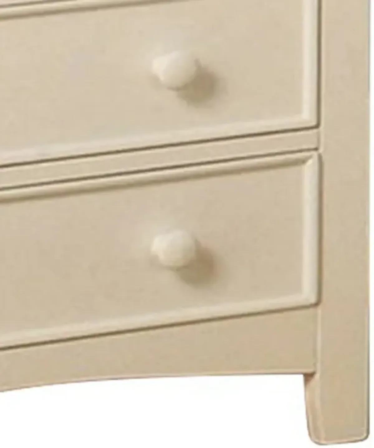 Sophisticated 5 Drawers Wooden Chest, White-Benzara