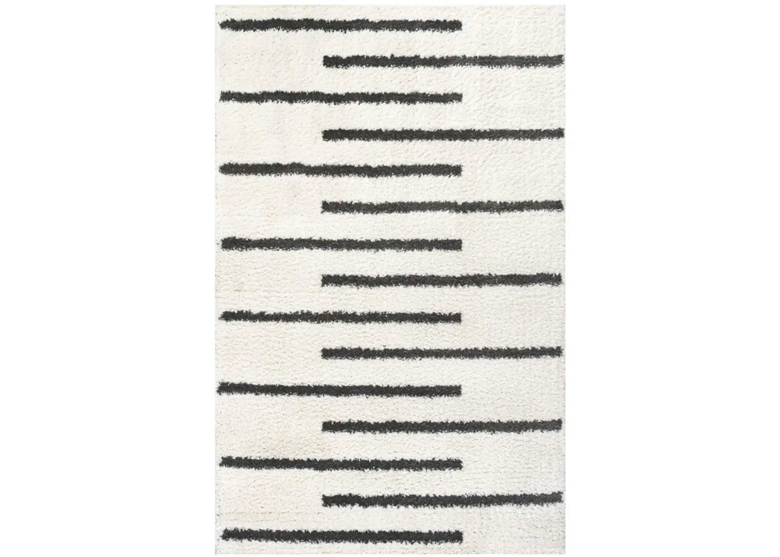 Alaro Berber Stripe Shag Area Rug