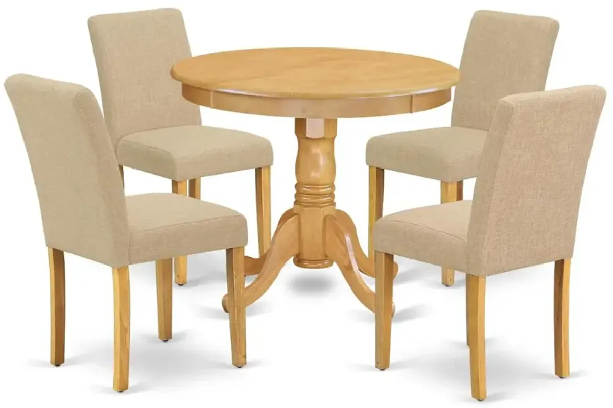 Dining Room Set Oak, ANAB5-OAK-04
