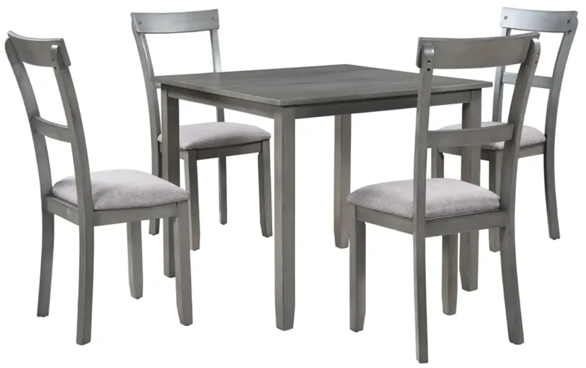 Merax  Industrial Wooden 5 Piece Kitchen Table Dining Table Set