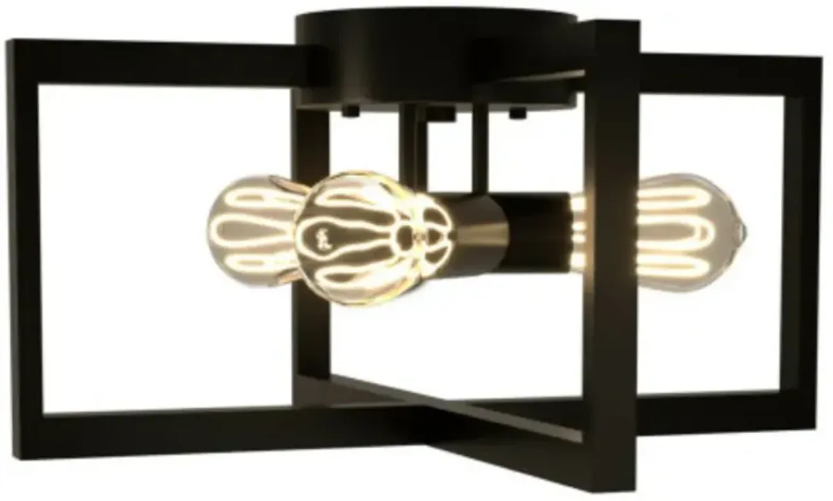 Flush Mount Geometric Metal 3-Lights Ceiling Lamp