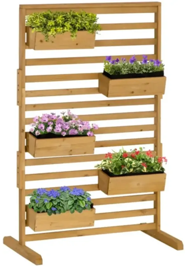 Flower Shelf & Plant Trellis Stand Multi-Tier Display for Indoor & Outdoor Climbing Plants