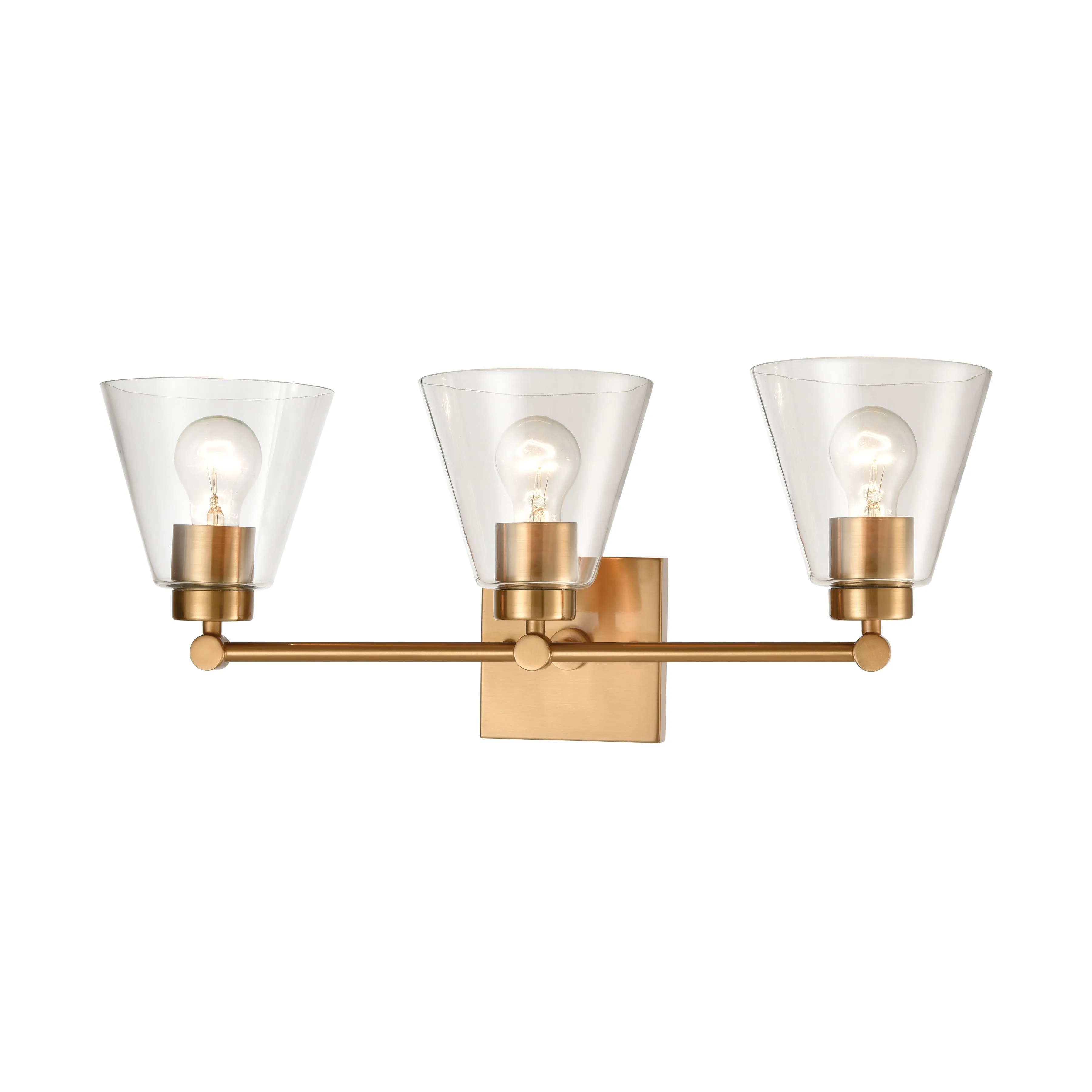 East Point 24'' Wide 3-Light Brass Vanity Light