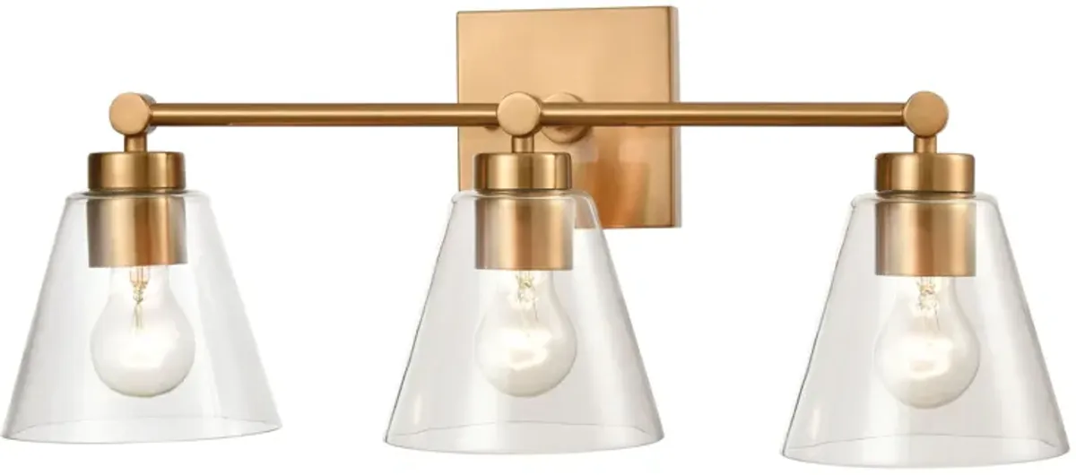 East Point 24'' Wide 3-Light Brass Vanity Light