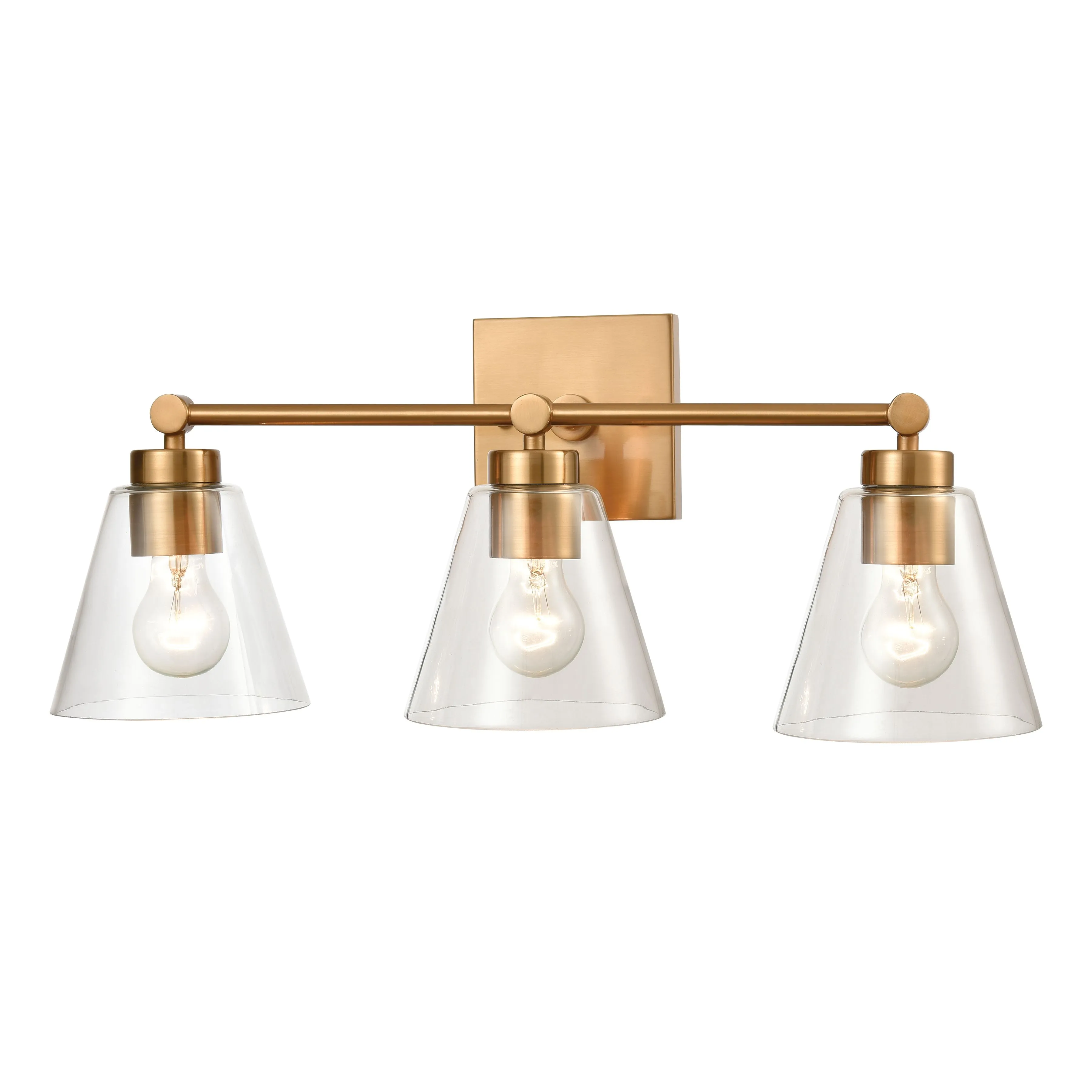 East Point 24'' Wide 3-Light Brass Vanity Light