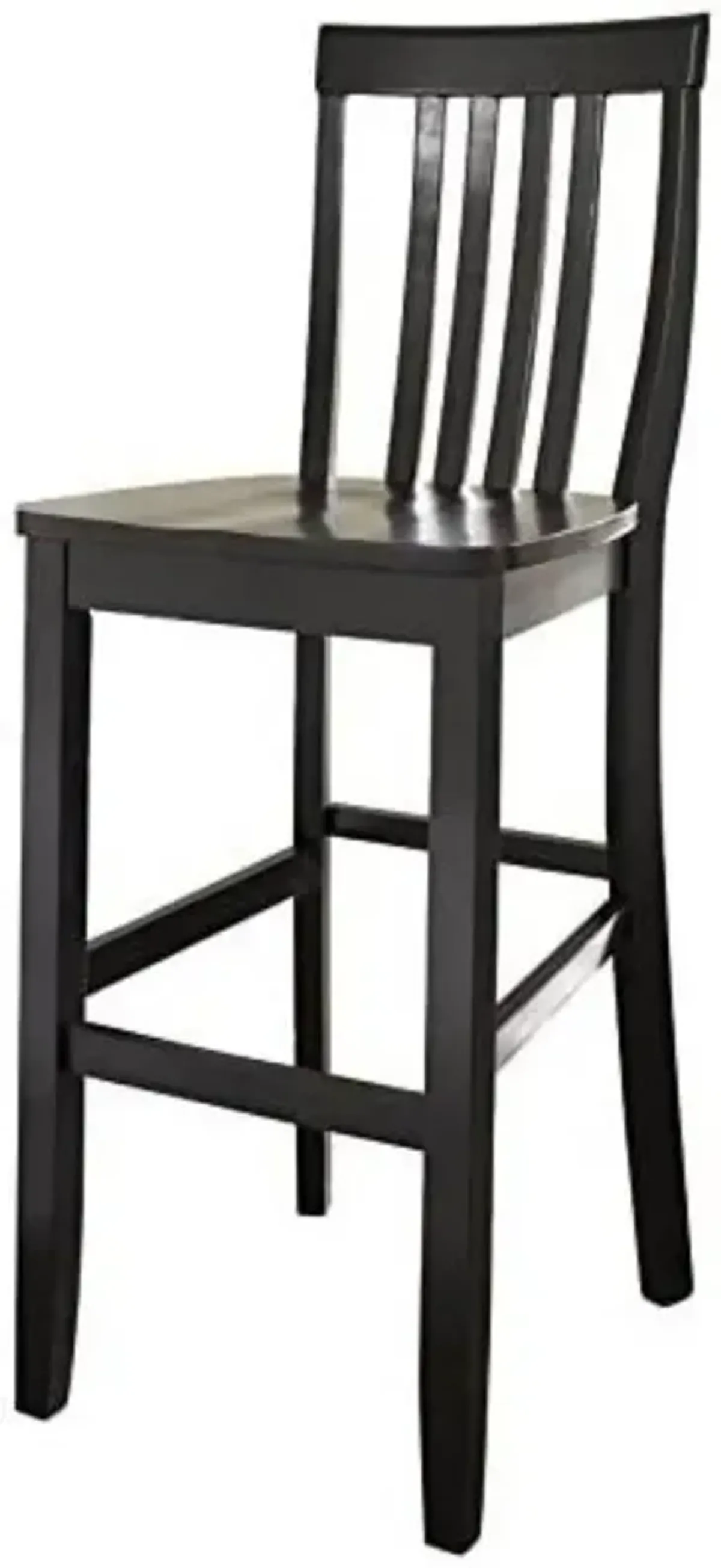 Hivvago Set of 2 - Solid Hardwood 30-inch Bar Stool in Black Wood Finish