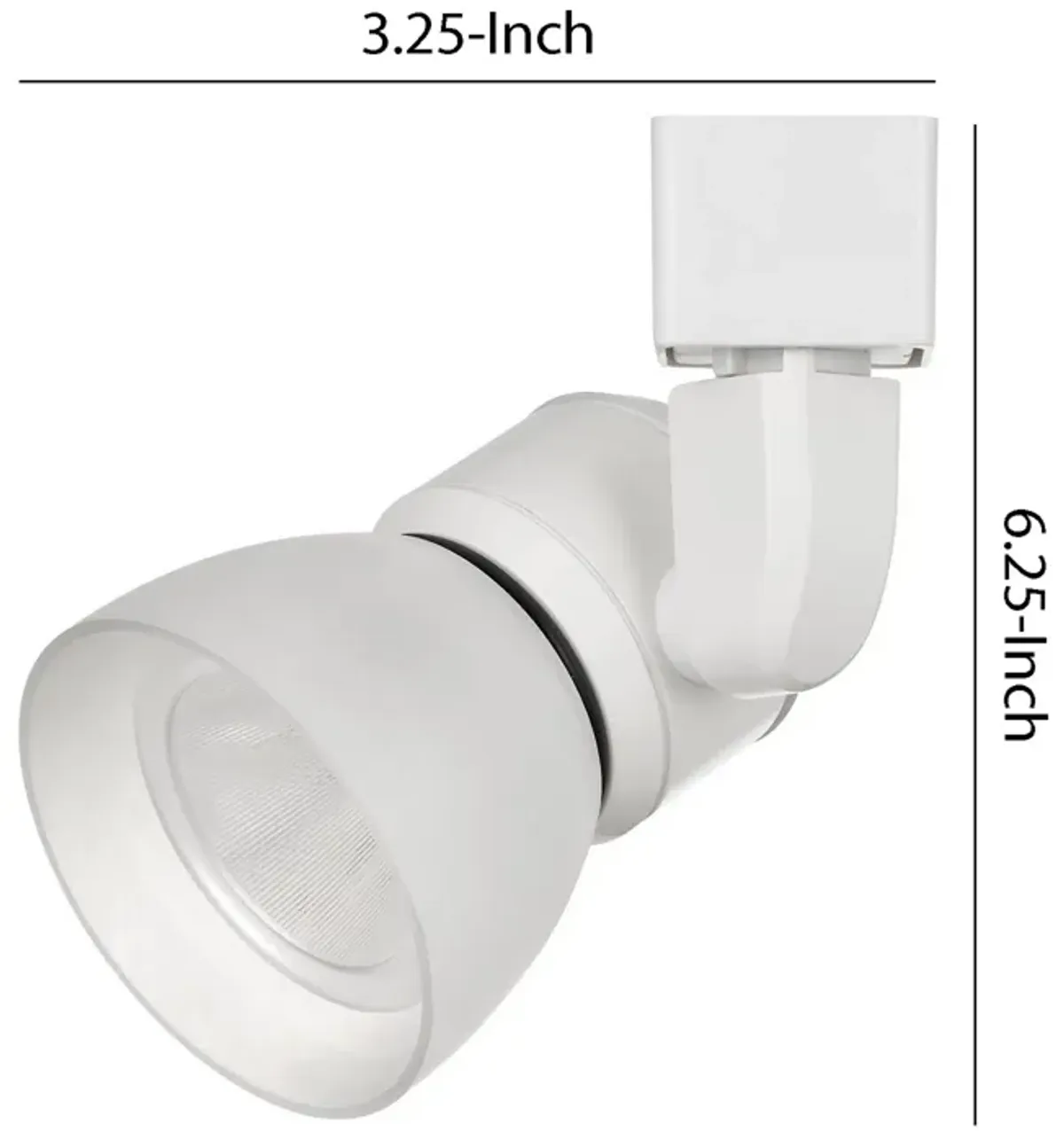 10W Integrated LED Track Fixture with Polycarbonate Head, White - Benzara