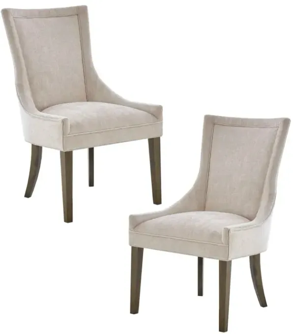Gracie Mills Julienne Set of 2 Solid Wood High-Backed Dining Chairs
