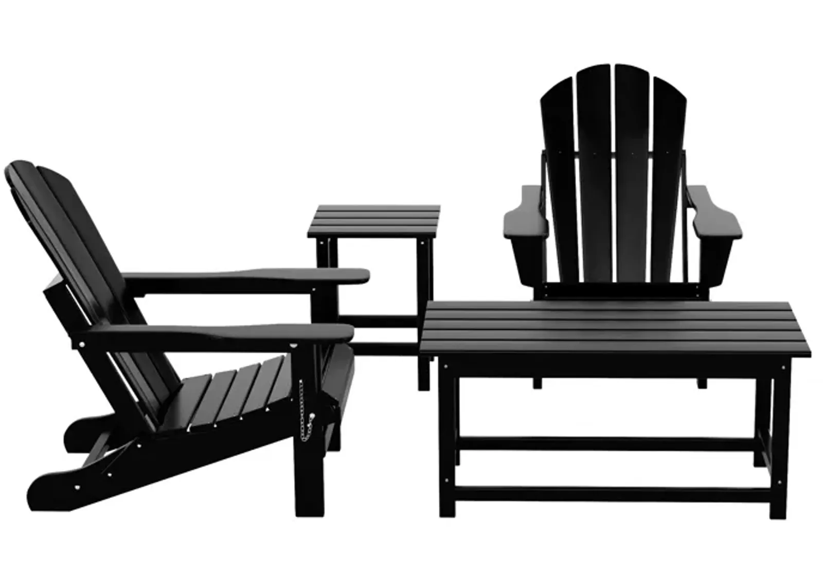 WestinTrends 4-Piece Outdoor Paio Adirondack Conversation Seating Set