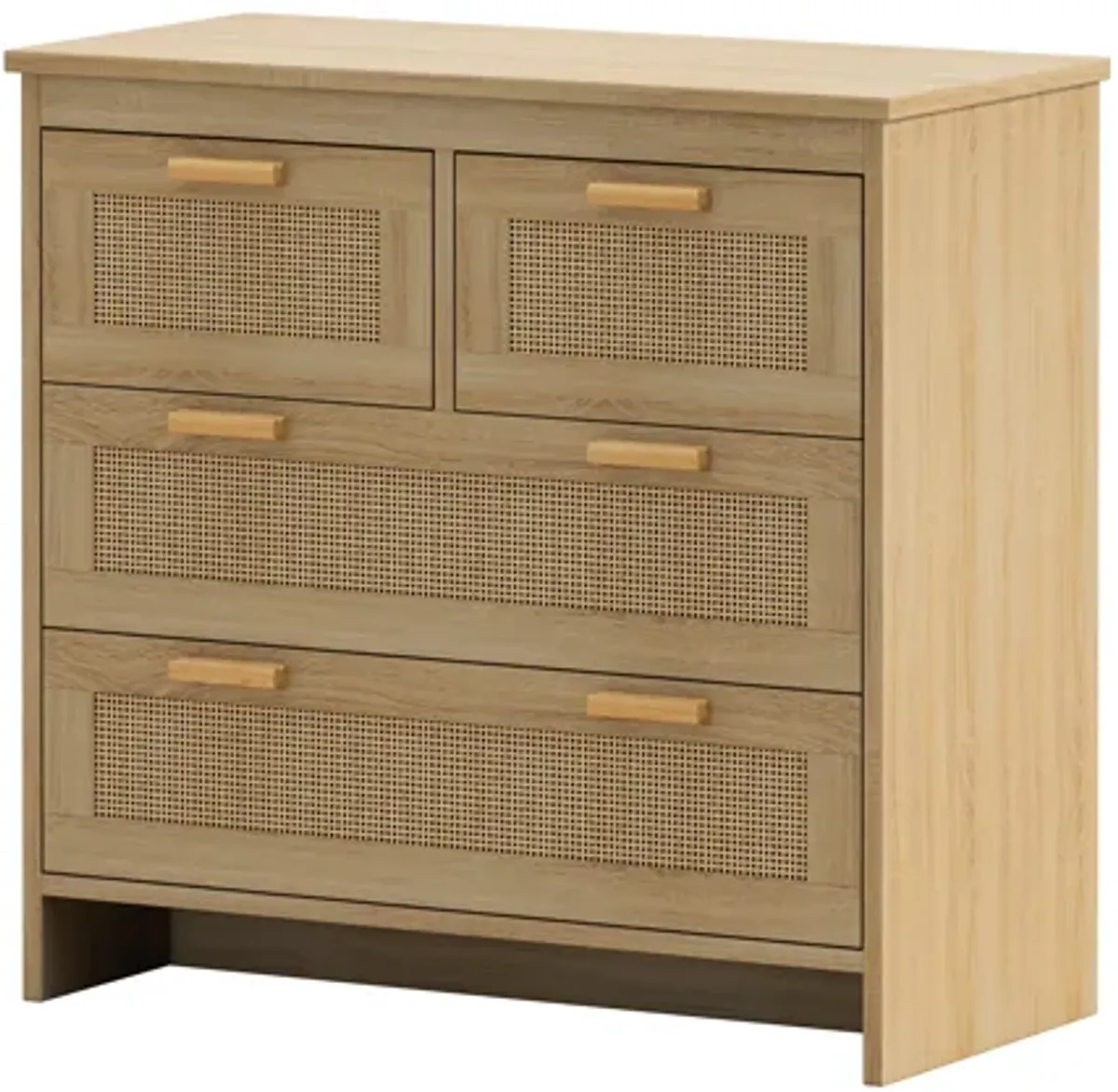 Gewnee 4 Drawers Rattan Cabinet,for Bedroom,Living Room,Dining Room,Hallways