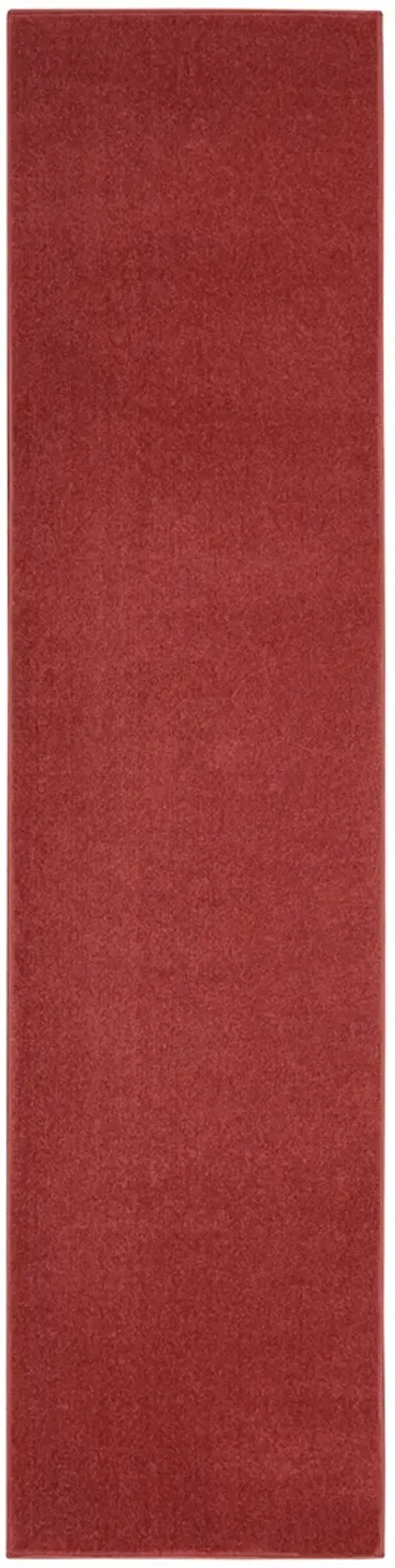 Nourison Essentials NRE01 Brick Red 2'2" x 18' Rug