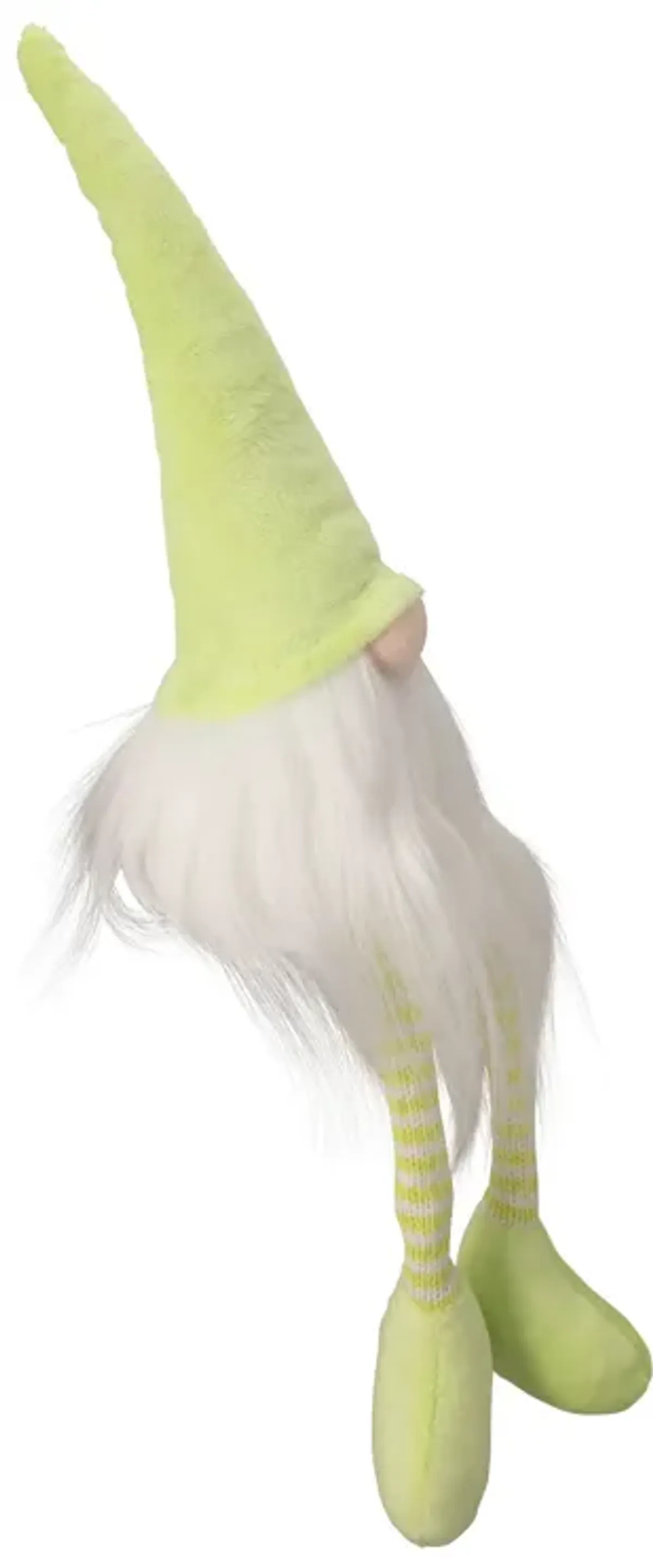 16" Lime Green and White Sitting Spring Gnome Figure