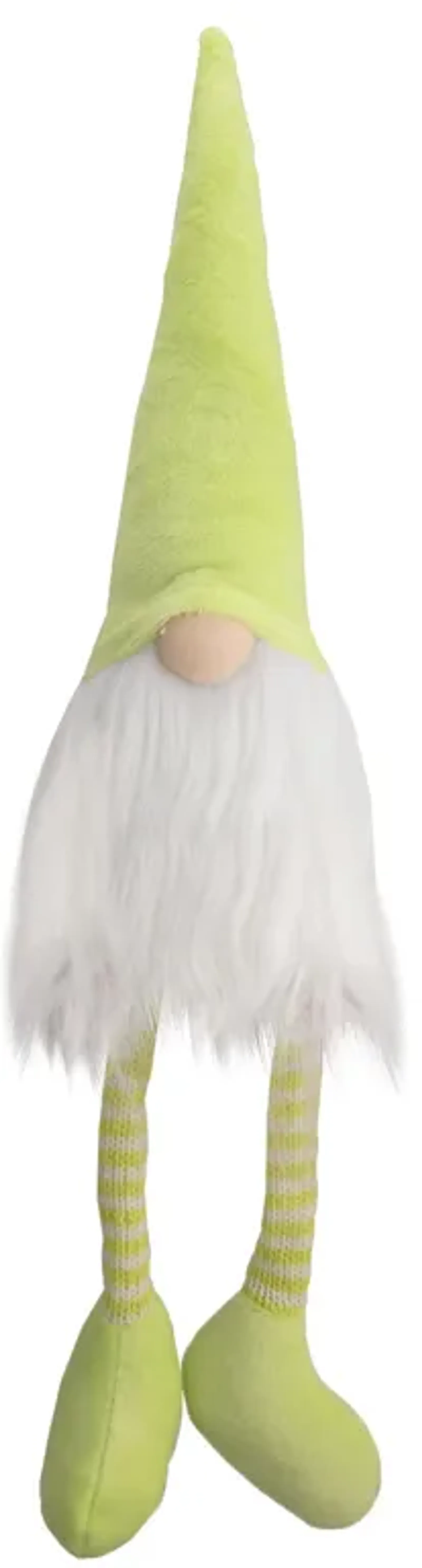 16" Lime Green and White Sitting Spring Gnome Figure