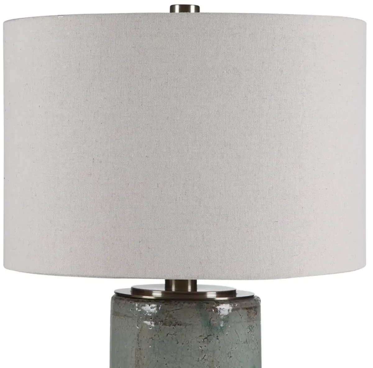 Uttermost Callais Crackled Aqua Table Lamp