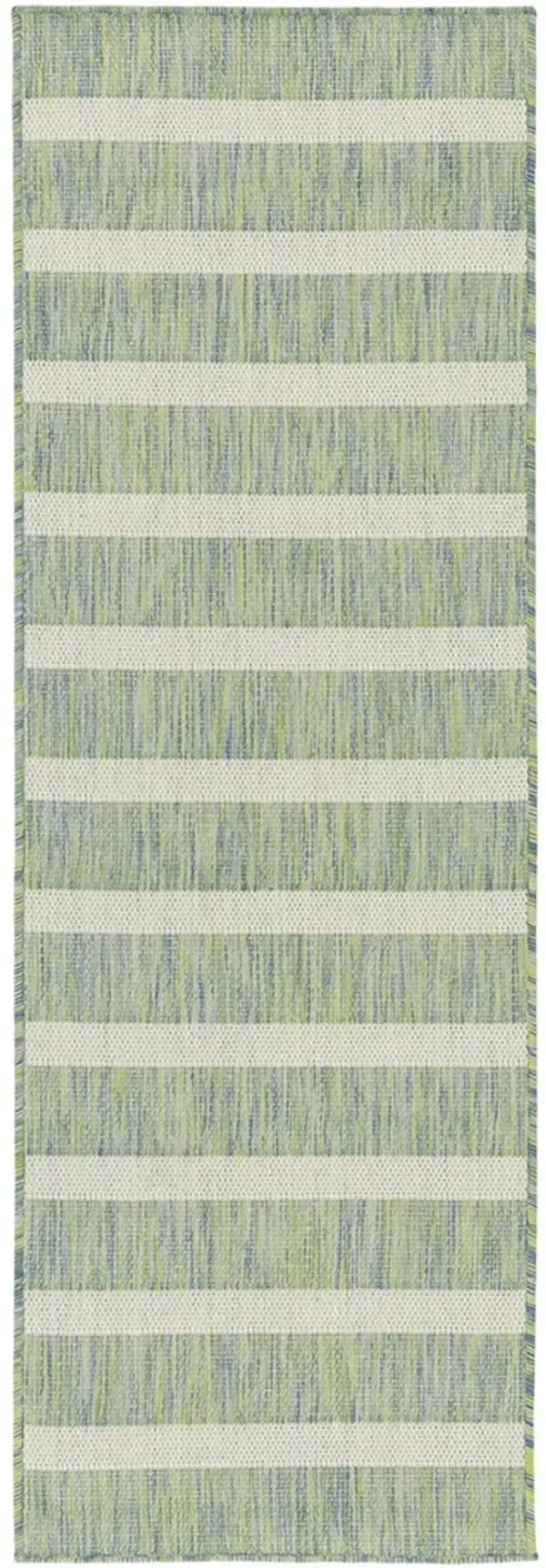 Positano POS03 Blue/Green/Ivory 2' x 6' Rug