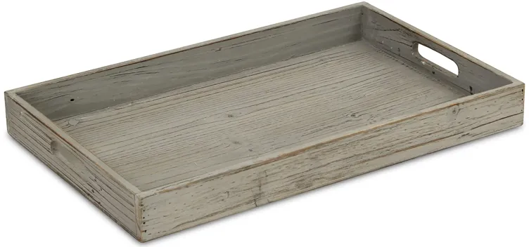 Ena Wood Table Tray - Gray