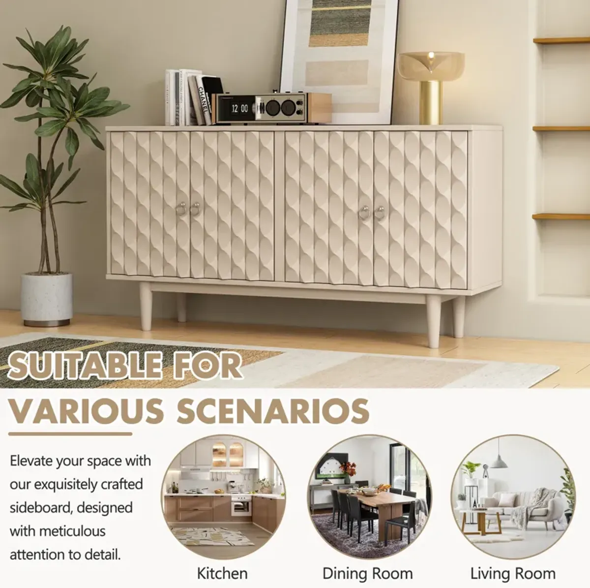 Merax Modern 4-door Sideboard Cabinet