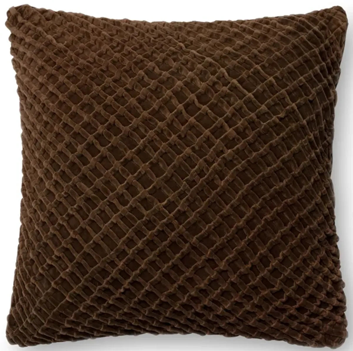 P0125 Brown 22"x22" Poly Pillow