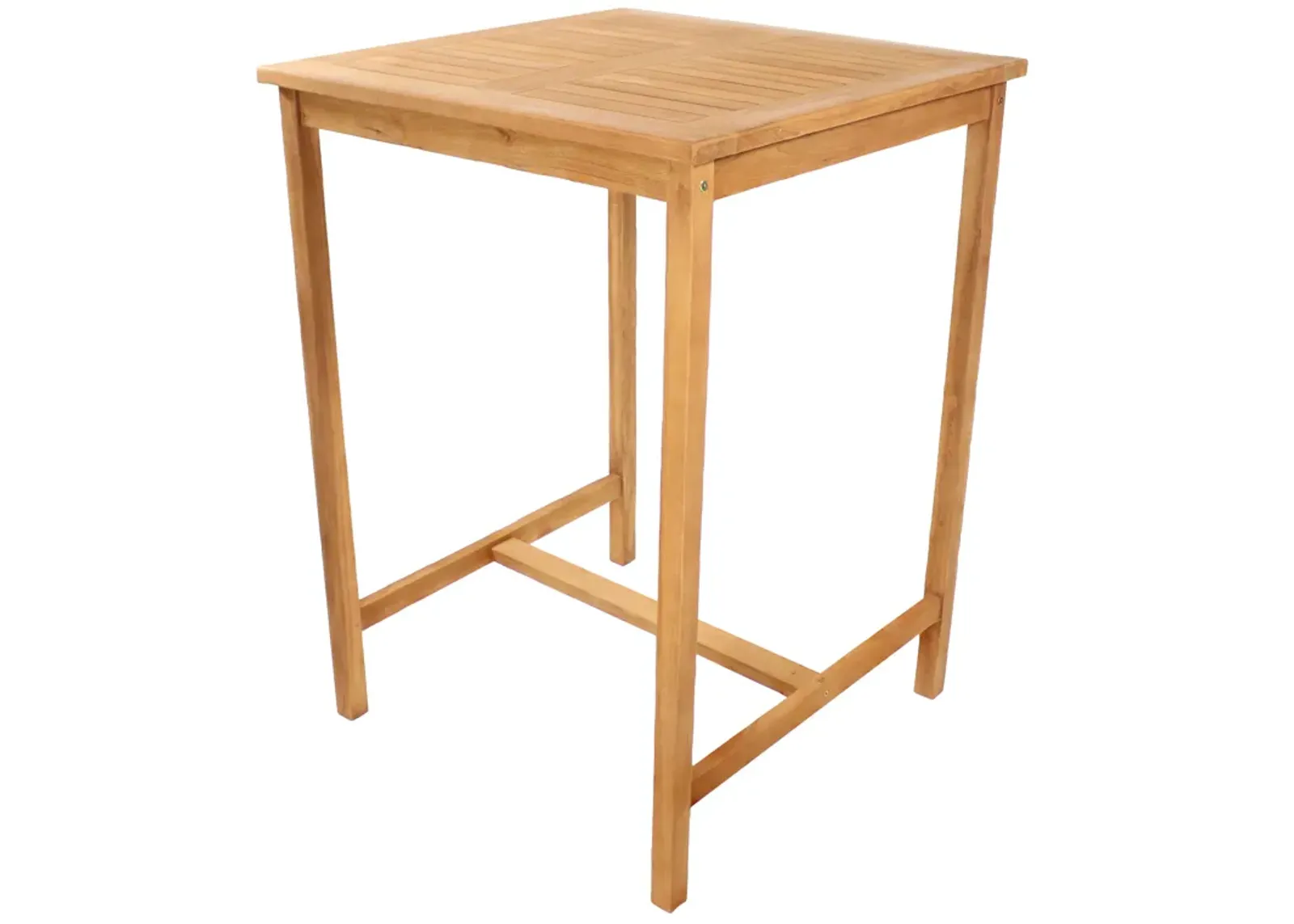 Sunnydaze 31" Square Teak Wood Outdoor Bar Table