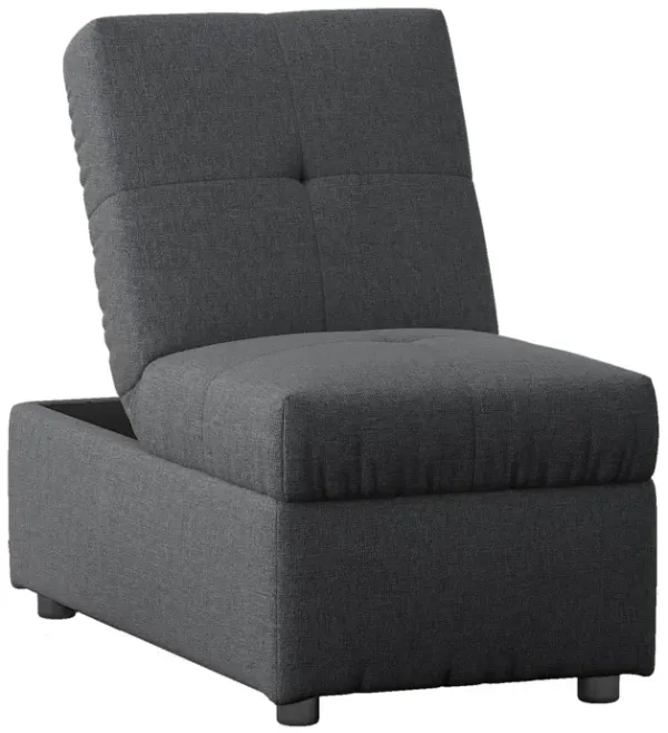 Streamdale Stylish Gray Storage Ottoman Chair for Living Room