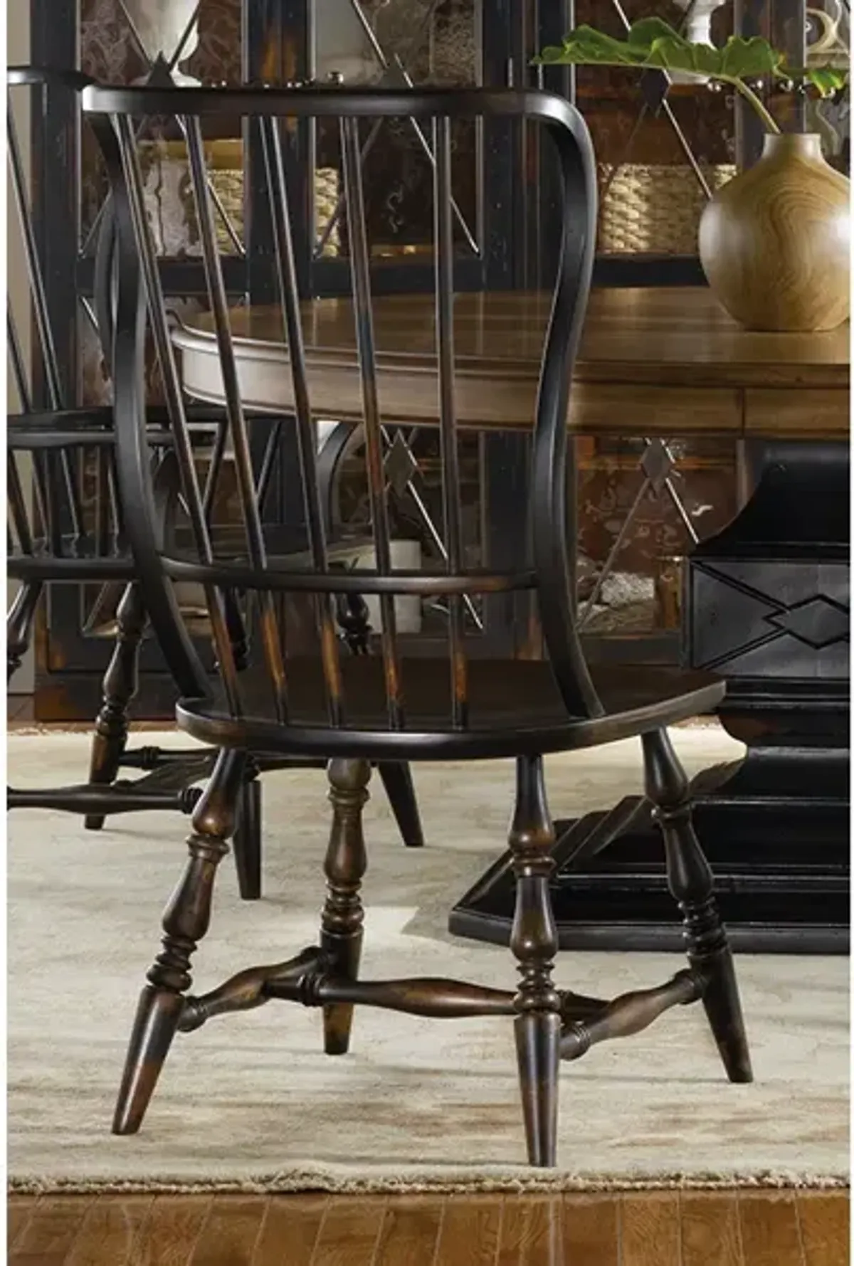 Sanctuary Spindle Side Chair in Black