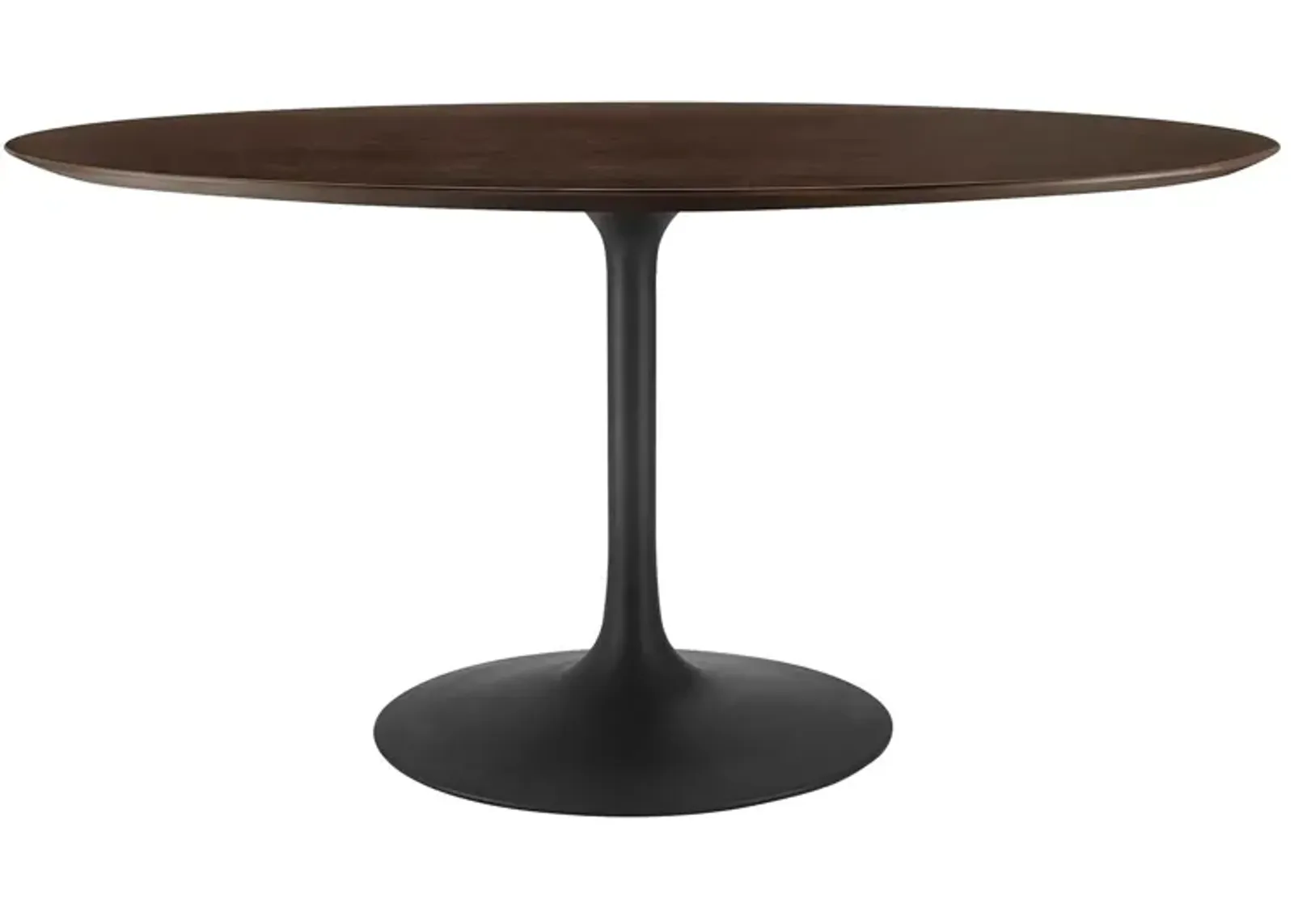 Modway - Lippa 60" Oval Wood Grain Dining Table Black Cherry Walnut