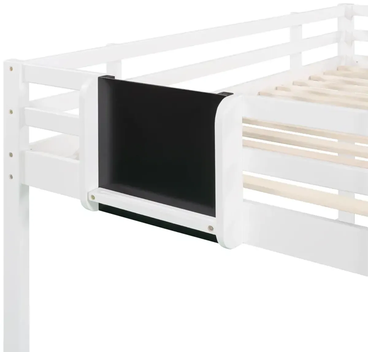 Merax Loft Bed Wood Bed with Slide