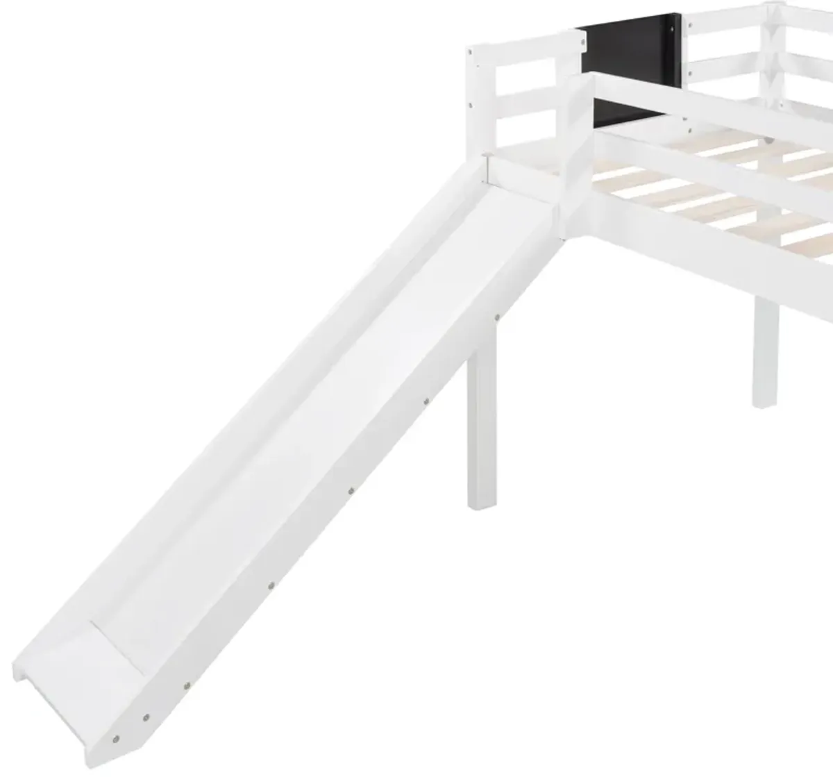 Merax Loft Bed Wood Bed with Slide