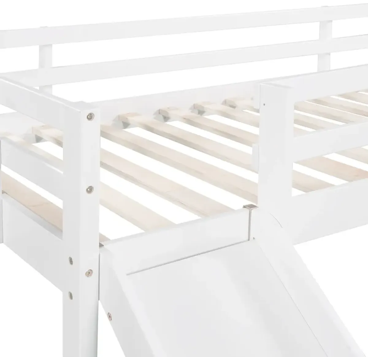 Merax Loft Bed Wood Bed with Slide