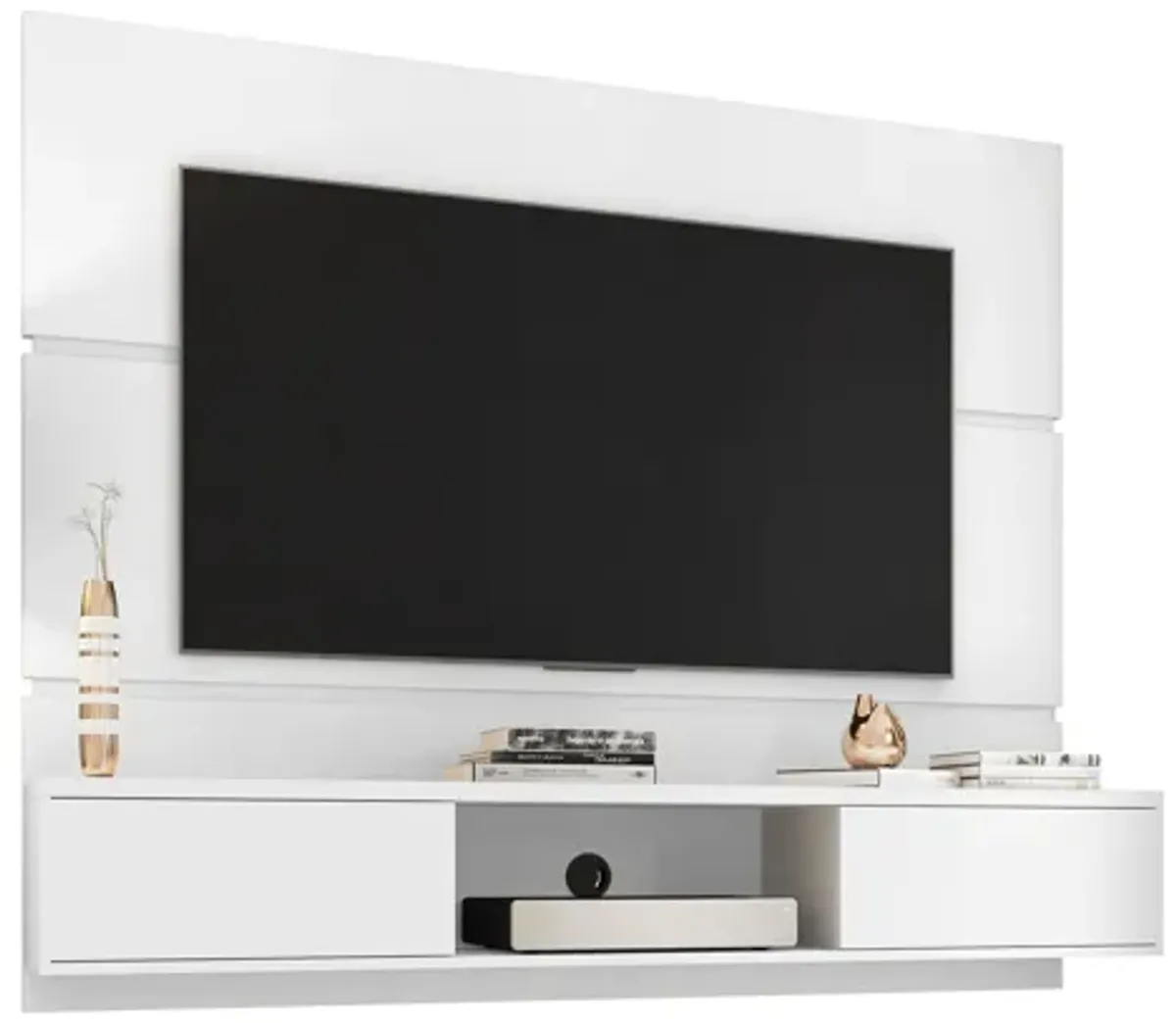 Vernon White Floating Entertainment Center