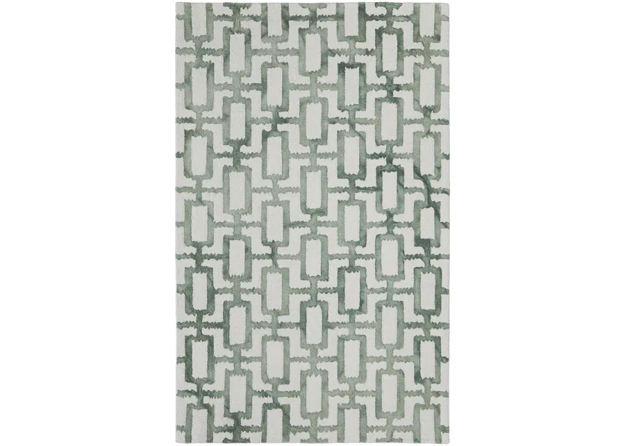 Lorrain 8919F Ivory/Green 5' x 8' Rug