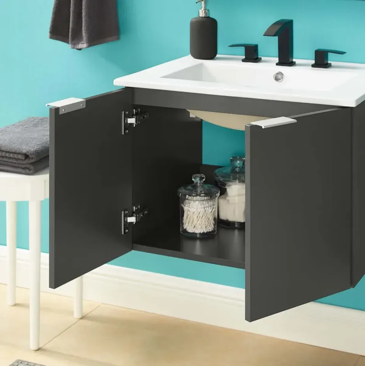 Maybelle 24" Wall-Mount Bathroom Vanity