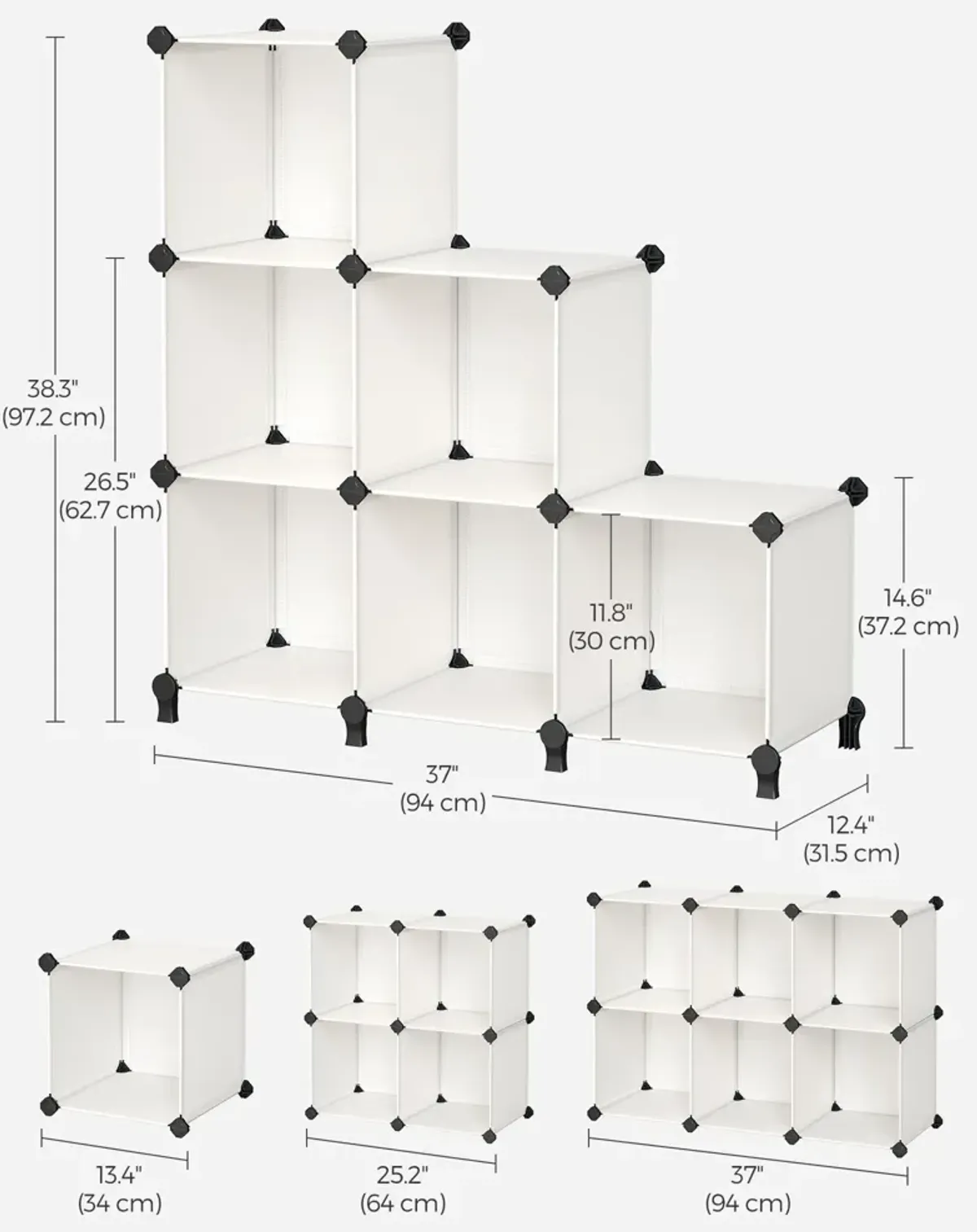 Storage Cube Organizer, DIY Closet Cabinet Chests Space-Saving