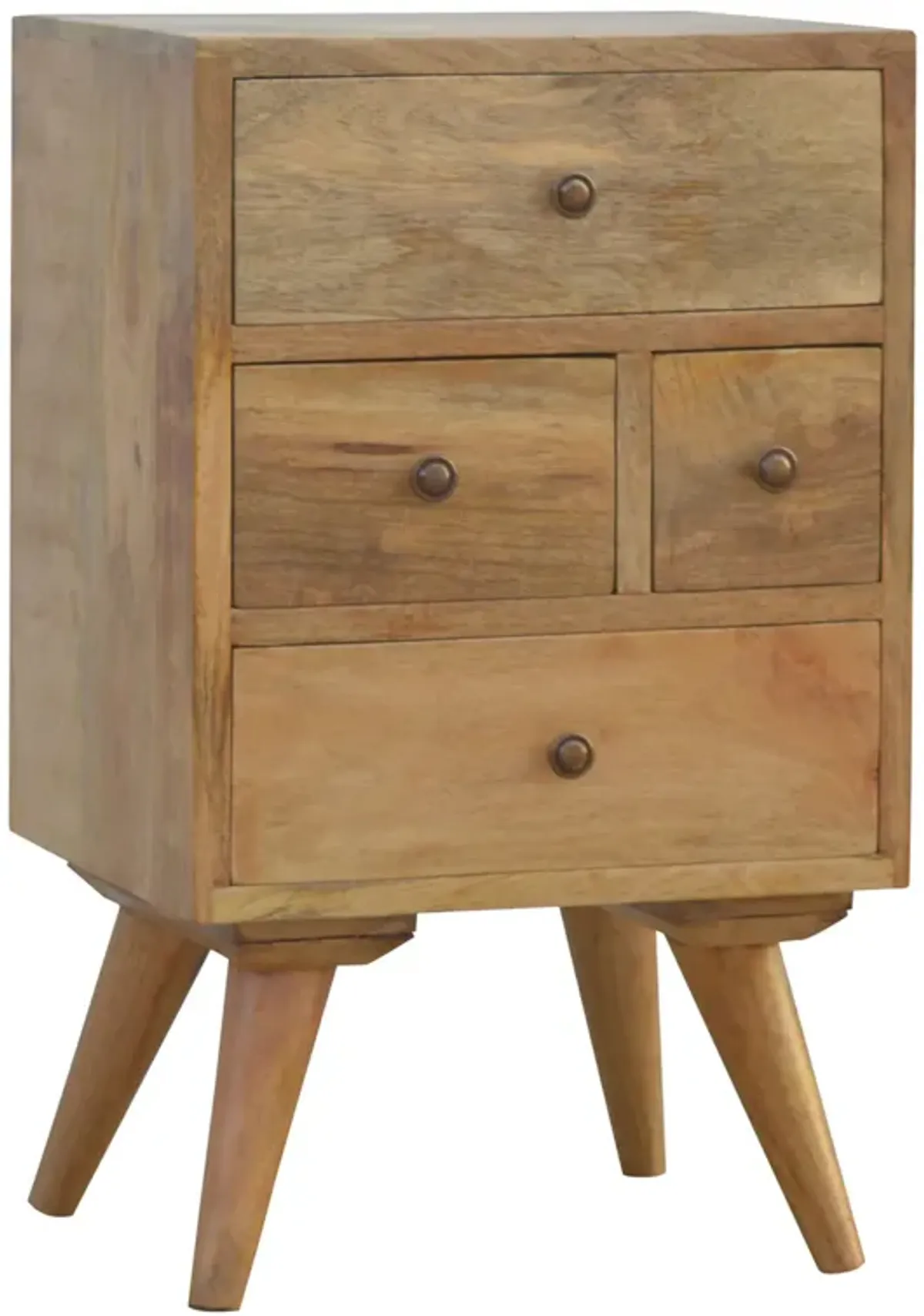 Solid Wood Nordic Style 4 Drawer Multi Nightstand