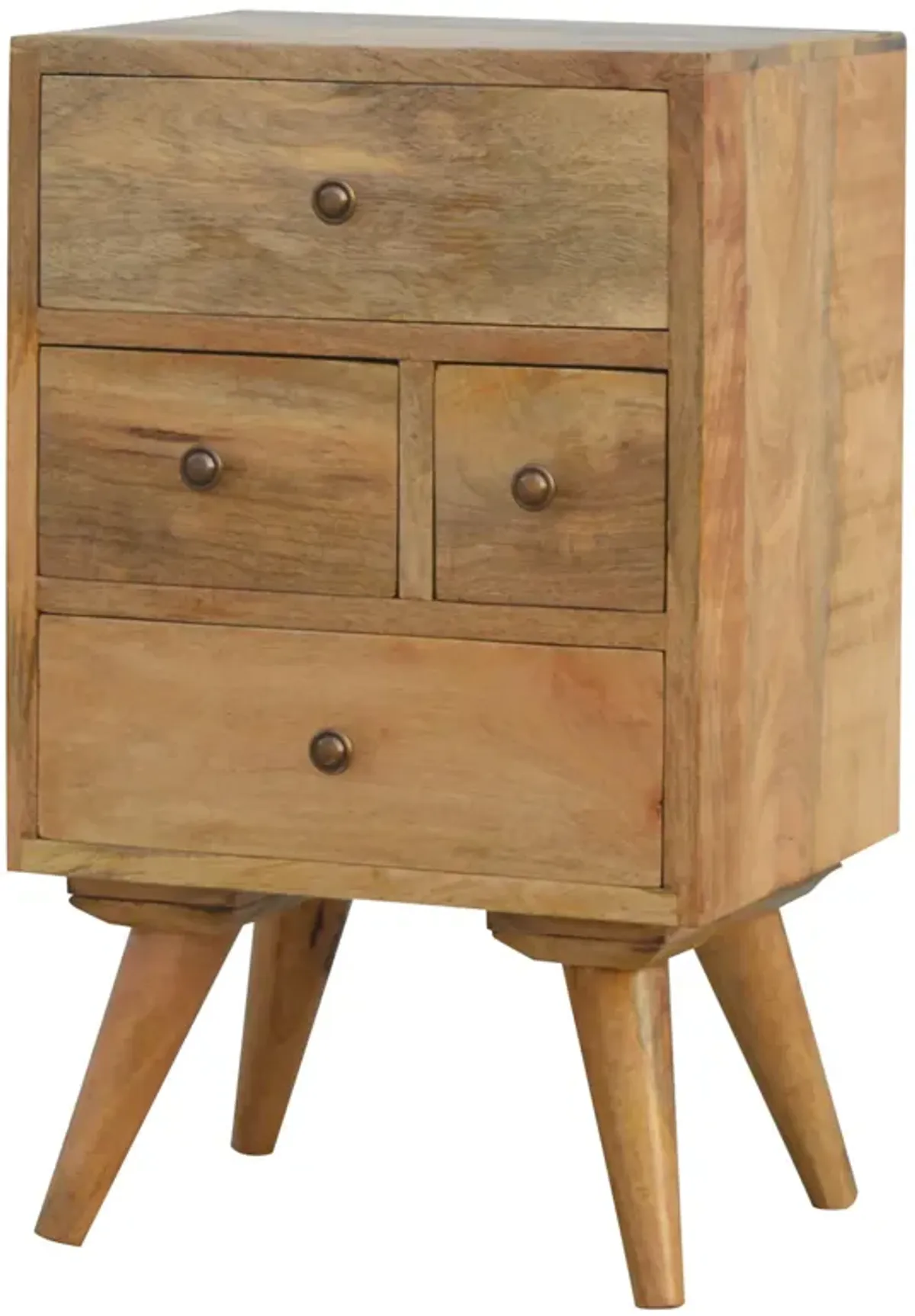 Solid Wood Nordic Style 4 Drawer Multi Nightstand