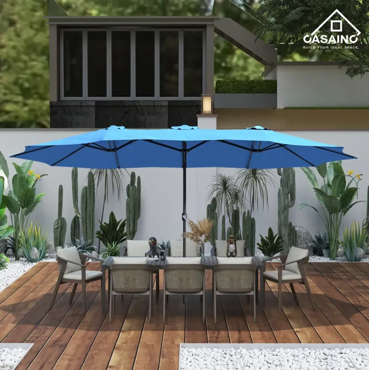 15ft Patio Maket Umbrella with base