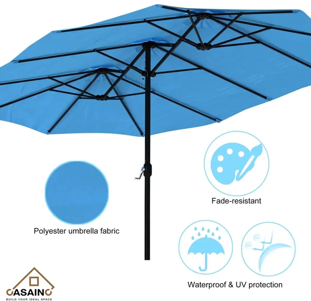 15ft Patio Maket Umbrella with base