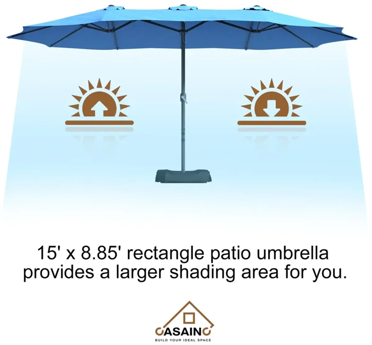 15ft Patio Maket Umbrella with base