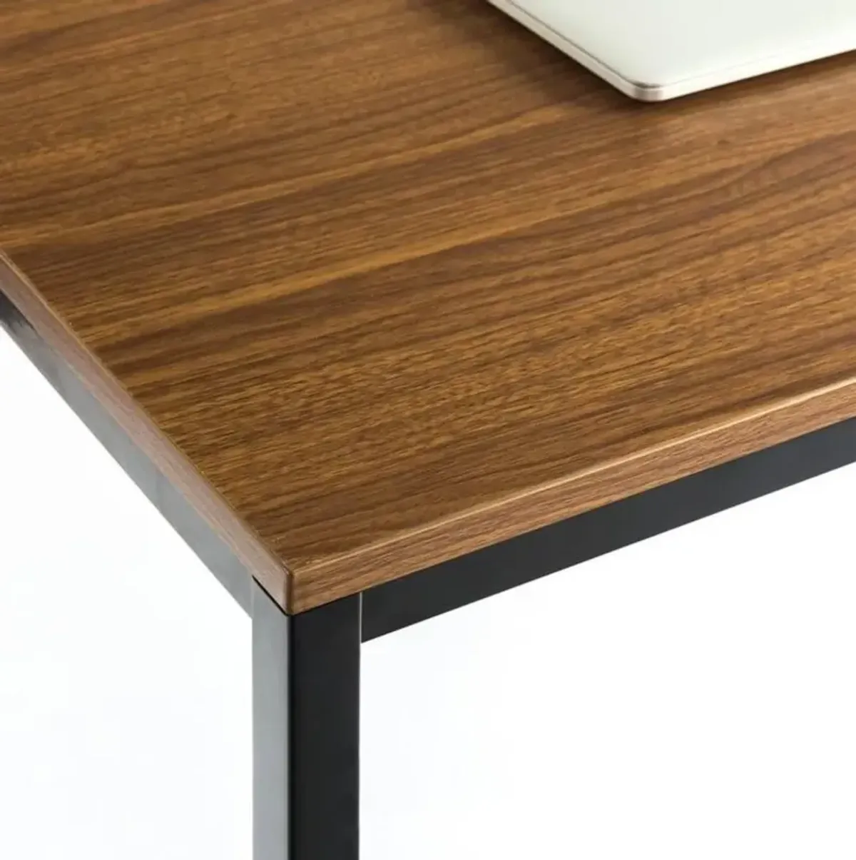 Hivvago Modern Home Office Desk with Metal Frame and Wood Table Top